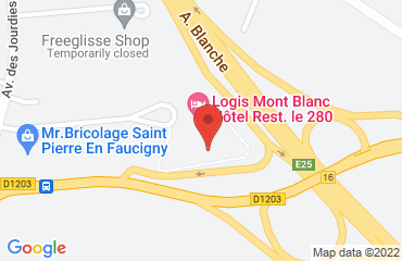 Lieu de stages SAINT PIERRE EN FAUCIGNY - HOTEL DU MONT BLANC sur la carte de Saint-Pierre-en-Faucigny