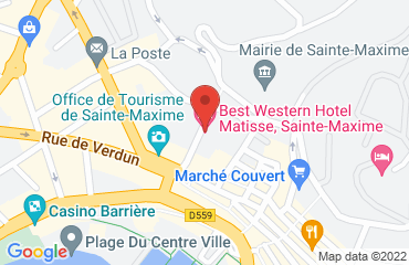 Lieu de stages Hotel Matisse sur la carte de Sainte-Maxime