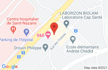 Lieu de stages B and B Hotel SaintNazaire sur la carte de Saintnazaire