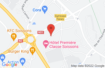 Lieu de stages Hotel Kyriad Direct sur la carte de Soissons