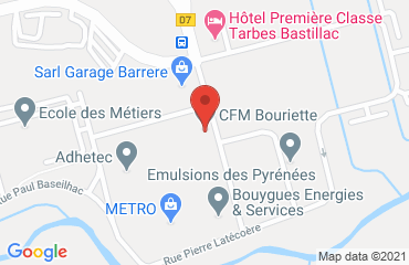 Lieu de stages CFM TARBES sur la carte de Tarbes