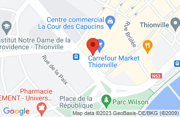 Lieu de stages Best Western Plus sur la carte de Thionville