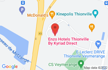 Lieu de stages KYRIAD DESIGN ENZO sur la carte de Thionville