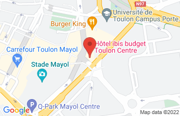 Lieu de stages Hôtel Ibis budget sur la carte de Toulon