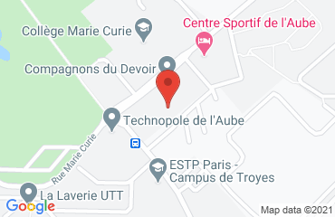 Lieu de stages Centre sportif sur la carte de Troyes