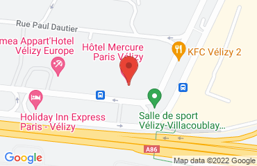 Lieu de stages MERCURE PARISVELIZY sur la carte de Vélizy-Villacoublay