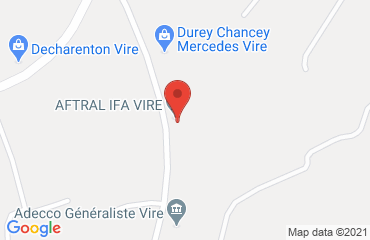 Lieu de stages AFTRAL sur la carte de Vire