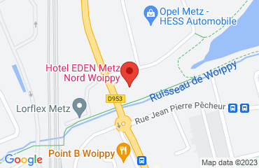 Lieu de stages Hotel le Berlange sur la carte de Woippy