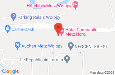 Lieu de stages Hotel Campanil Metz Nord sur la carte de Woippy